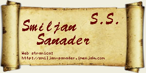 Smiljan Sanader vizit kartica